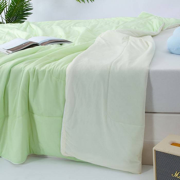 91家纺网 家纺一手货源 找家纺 默忆 2026新款瓜瓜凉感夏被 被子被芯 果绿色