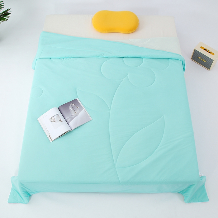 91家纺网 家纺一手货源 找家纺 默忆 2026新款瓜瓜凉感夏被 被子被芯 湖水蓝