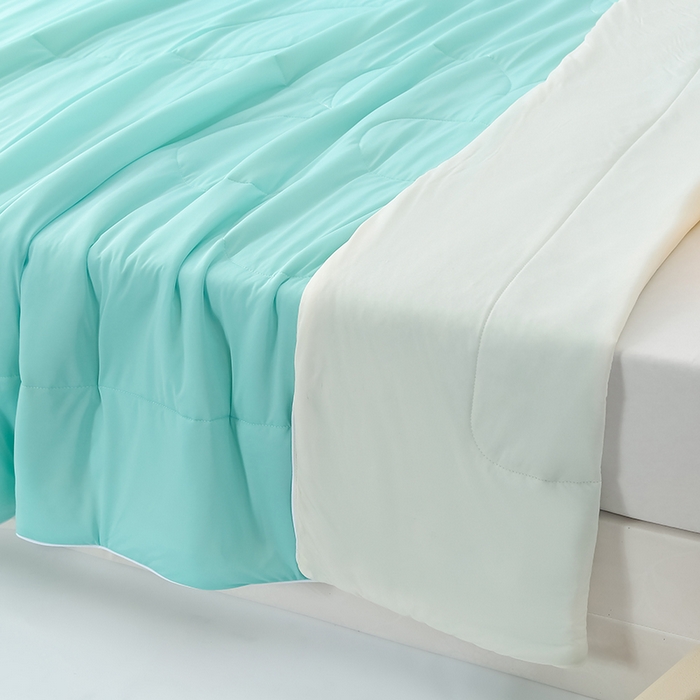 91家纺网 家纺一手货源 找家纺 默忆 2026新款瓜瓜凉感夏被 被子被芯 湖水蓝