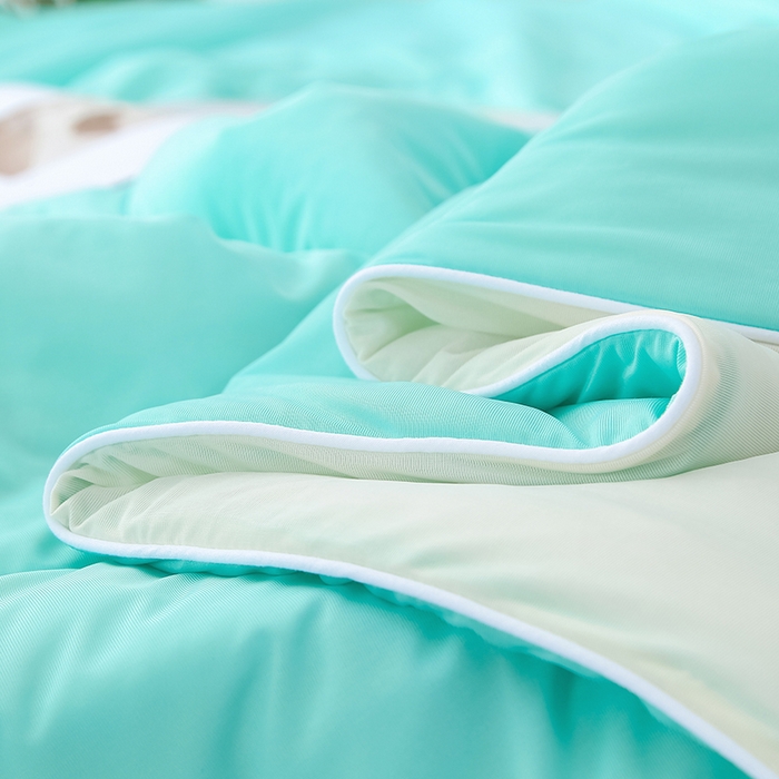 91家纺网 家纺一手货源 找家纺 默忆 2026新款瓜瓜凉感夏被 被子被芯 湖水蓝