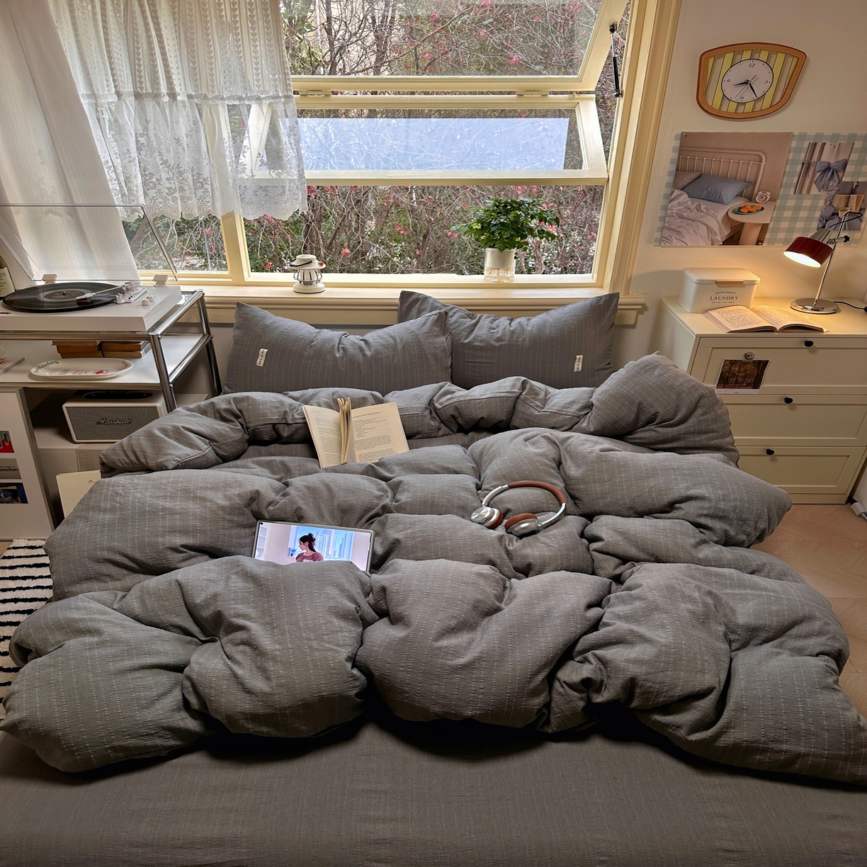 91家纺网 家纺一手货源 找家纺 （总）优兰朵家纺 2026新款简约素色亚麻风纯色无印四件套