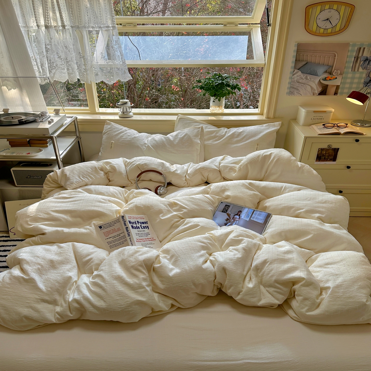 91家纺网 家纺一手货源 找家纺 （总）优兰朵家纺 2026新款简约素色亚麻风纯色无印四件套