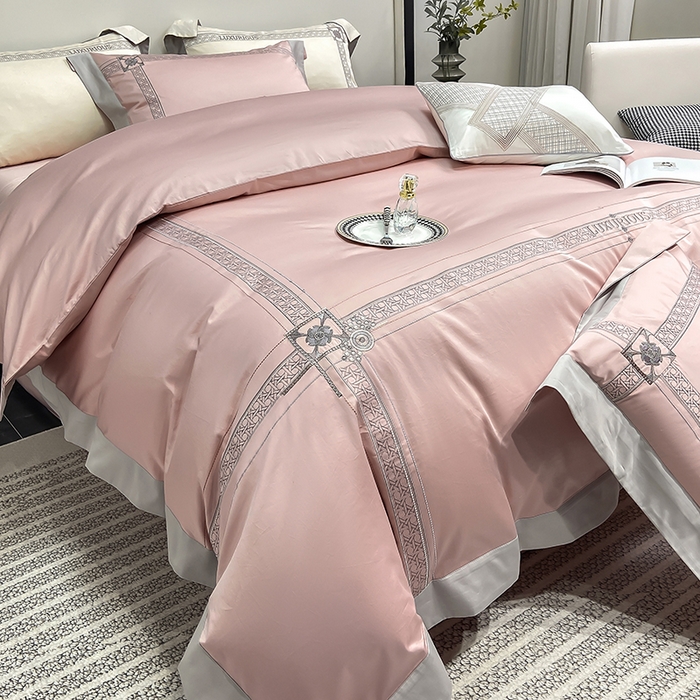 91家纺网 家纺一手货源 找家纺 （总）家居1号家纺 2026新款50双股轻奢长绒棉刺绣四件套-图兰