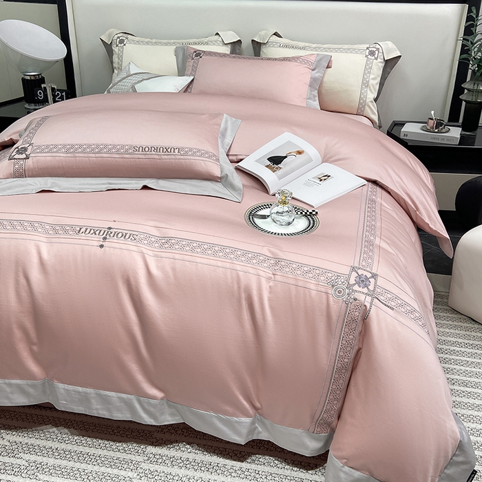 91家纺网 家纺一手货源 找家纺 （总）家居1号家纺 2026新款50双股轻奢长绒棉刺绣四件套-图兰