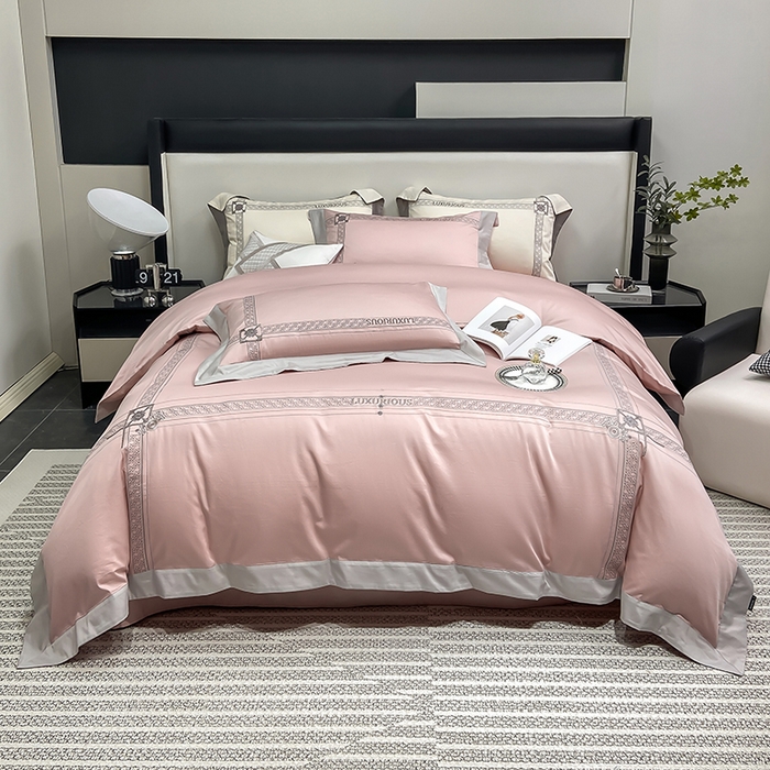 91家纺网 家纺一手货源 找家纺 （总）家居1号家纺 2026新款50双股轻奢长绒棉刺绣四件套-图兰