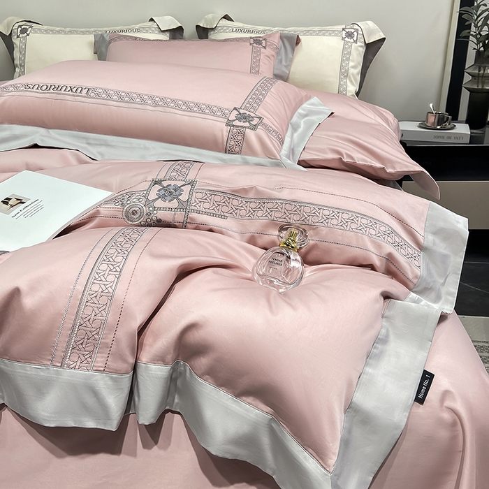 91家纺网 家纺一手货源 找家纺 （总）家居1号家纺 2026新款50双股轻奢长绒棉刺绣四件套-图兰