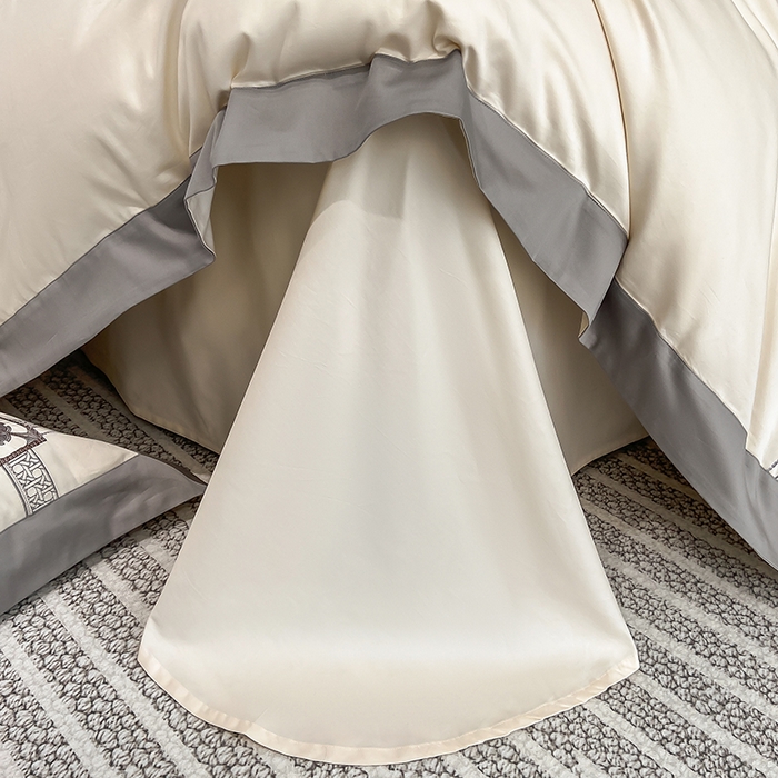 91家纺网 家纺一手货源 找家纺 家居1号家纺 2026新款50双股轻奢长绒棉刺绣四件套-图兰 图兰-奶白