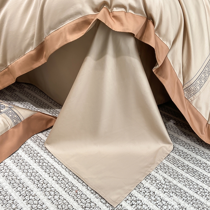 91家纺网 家纺一手货源 找家纺 家居1号家纺 2026新款50双股轻奢长绒棉刺绣四件套-图兰 图兰-卡其橙