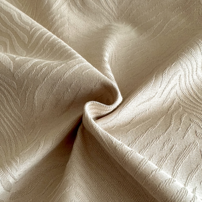 91家纺网 家纺一手货源 找家纺 首尔家纺 2026新款浮雕提花色织全棉四件套 斑马纹-米咖