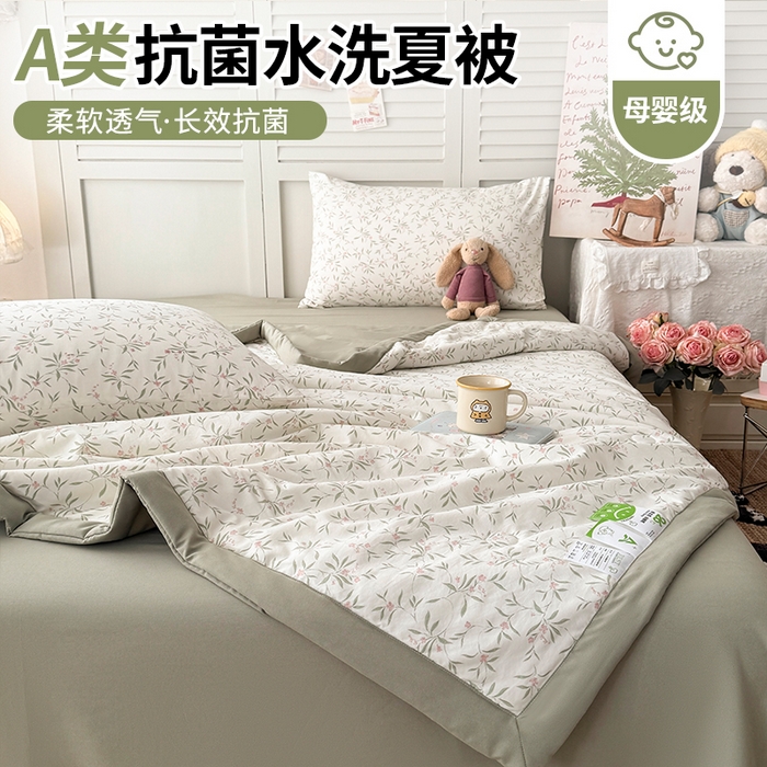盛凡家纺 2026新款小清新抗菌夏被夏凉被空调被被子被芯夏被四件套 绮陌