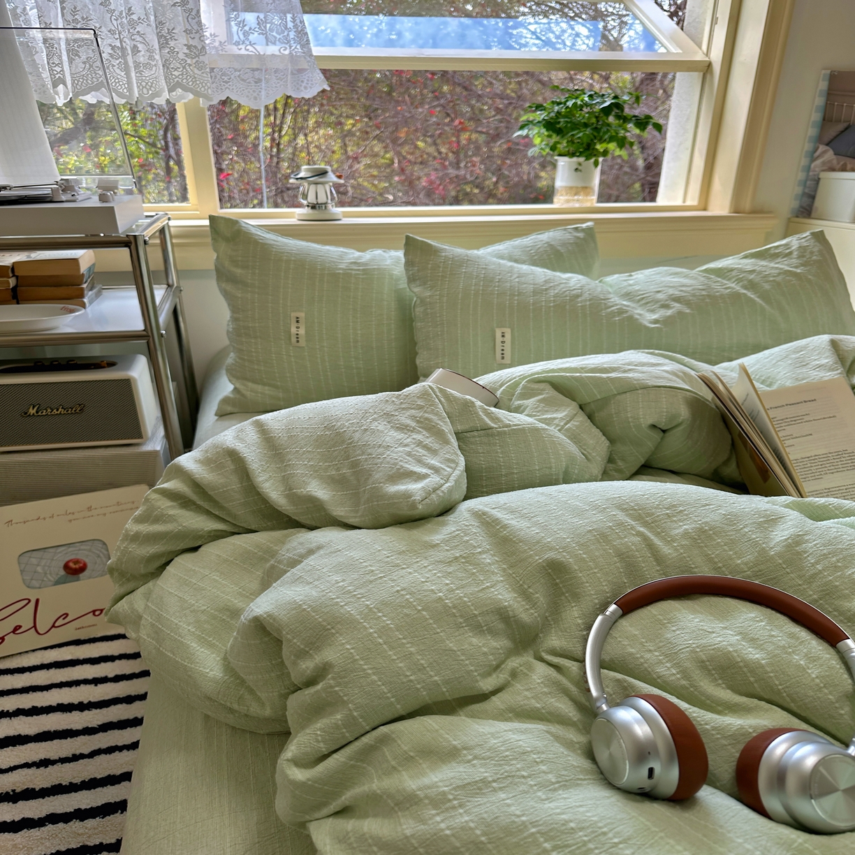 91家纺网 家纺一手货源 找家纺 （总）优兰朵家纺 2026新款简约素色亚麻风纯色无印四件套