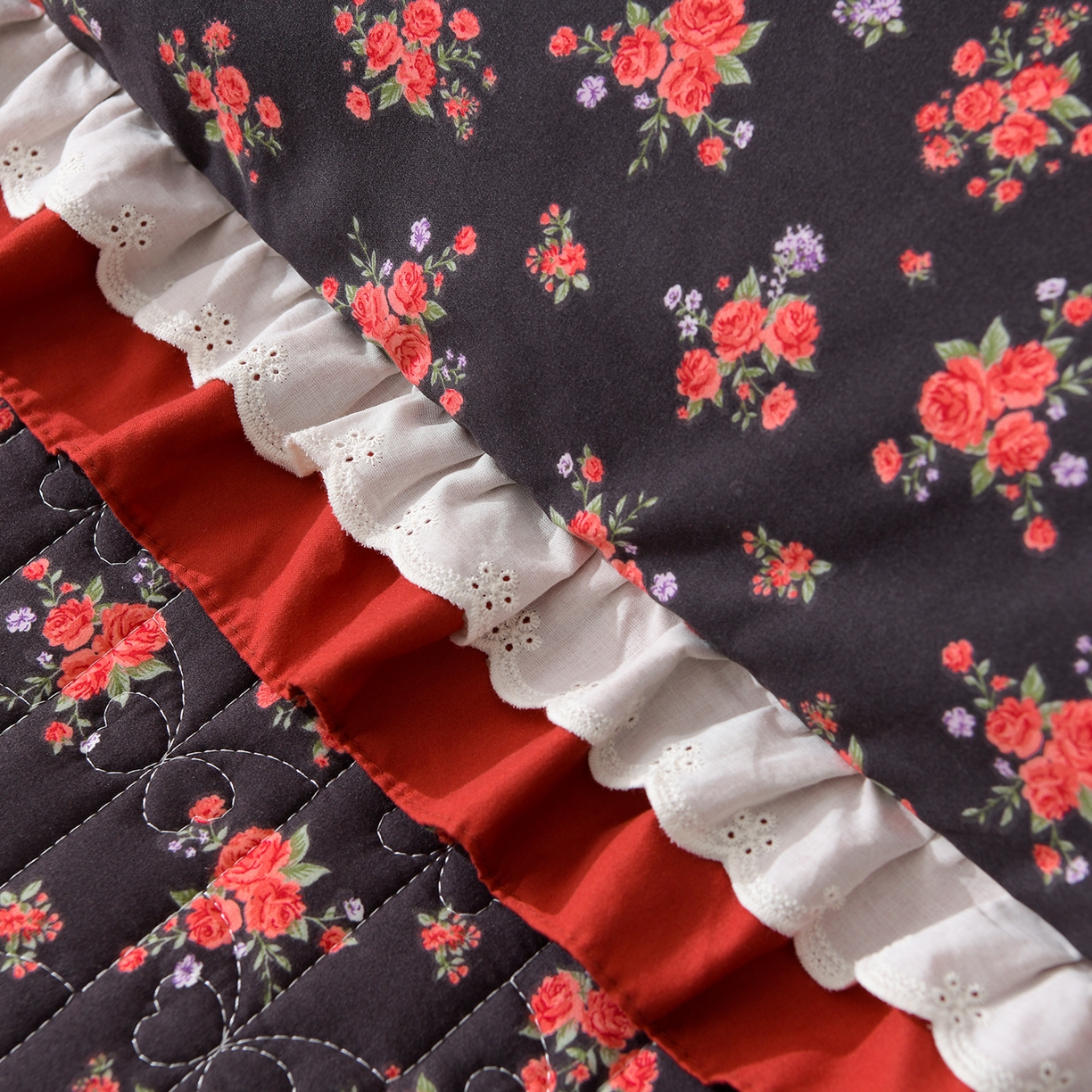 91家纺网 家纺一手货源 找家纺 金梦家居 2026新款水洗棉床盖被套四件套 暗香疏影