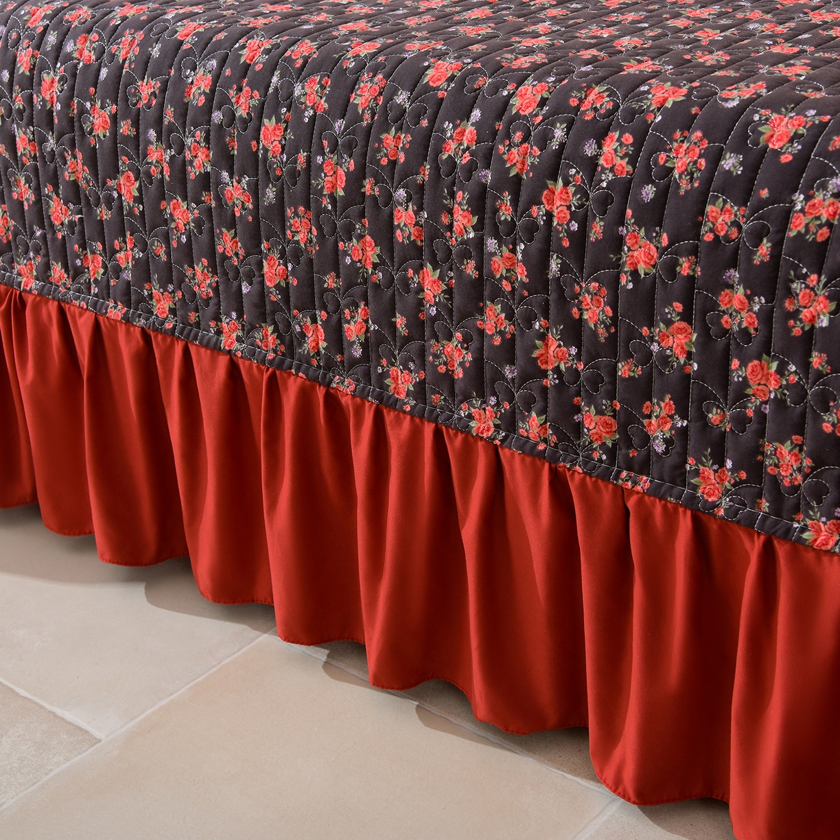 91家纺网 家纺一手货源 找家纺 金梦家居 2026新款水洗棉床盖被套四件套 暗香疏影