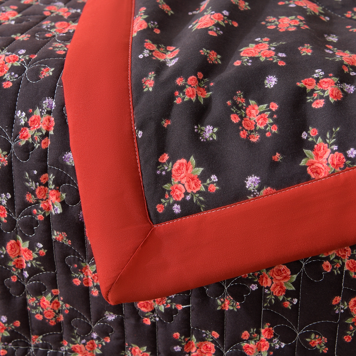 91家纺网 家纺一手货源 找家纺 金梦家居 2026新款水洗棉床盖被套四件套 暗香疏影