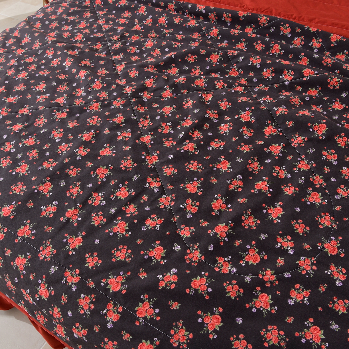 91家纺网 家纺一手货源 找家纺 金梦家居 2026新款水洗棉床盖被套四件套 暗香疏影