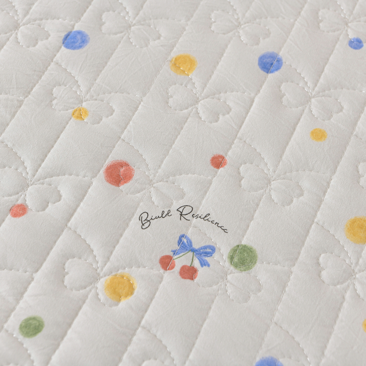 91家纺网 家纺一手货源 找家纺 金梦家居 2026新款水洗棉床盖被套四件套 彩色波点