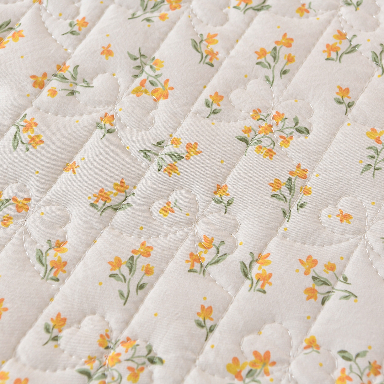 91家纺网 家纺一手货源 找家纺 金梦家居 2026新款水洗棉床盖被套四件套 春暖花开