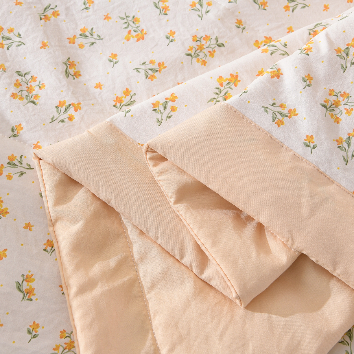 91家纺网 家纺一手货源 找家纺 金梦家居 2026新款水洗棉床盖被套四件套 春暖花开