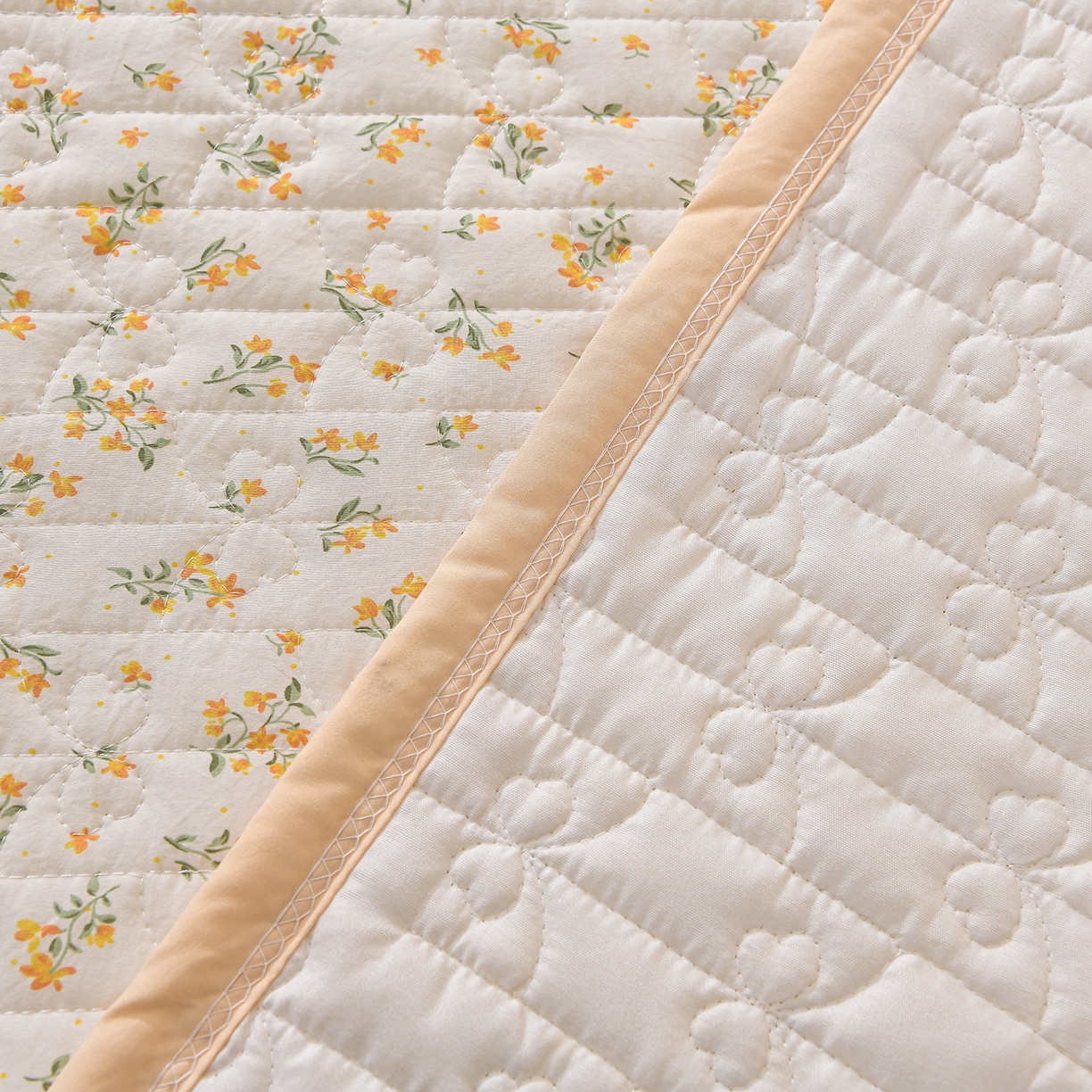 91家纺网 家纺一手货源 找家纺 金梦家居 2026新款水洗棉床盖被套四件套 春暖花开