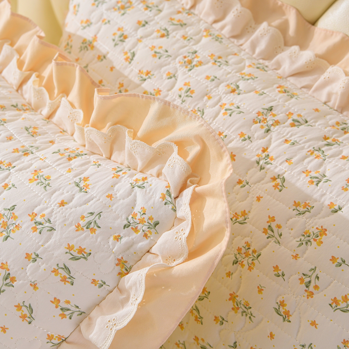 91家纺网 家纺一手货源 找家纺 金梦家居 2026新款水洗棉床盖被套四件套 春暖花开