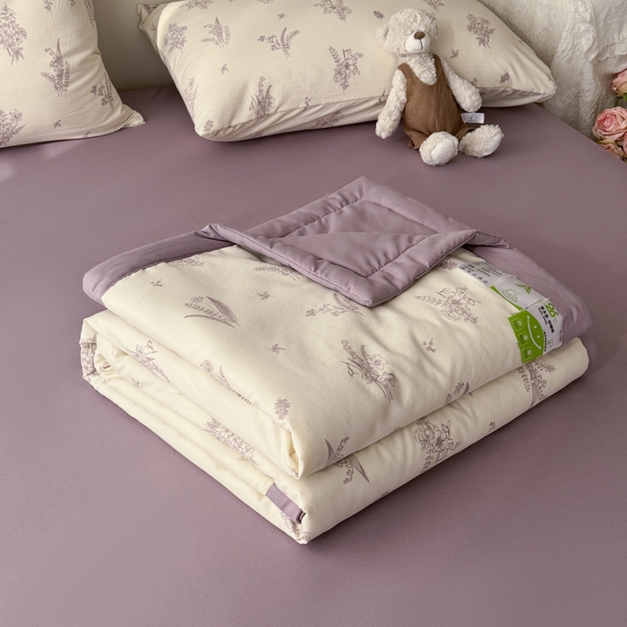 91家纺网 家纺一手货源 找家纺 盛凡家纺 2026新款小清新抗菌夏被夏凉被空调被被子被芯夏被四件套 小岛来信