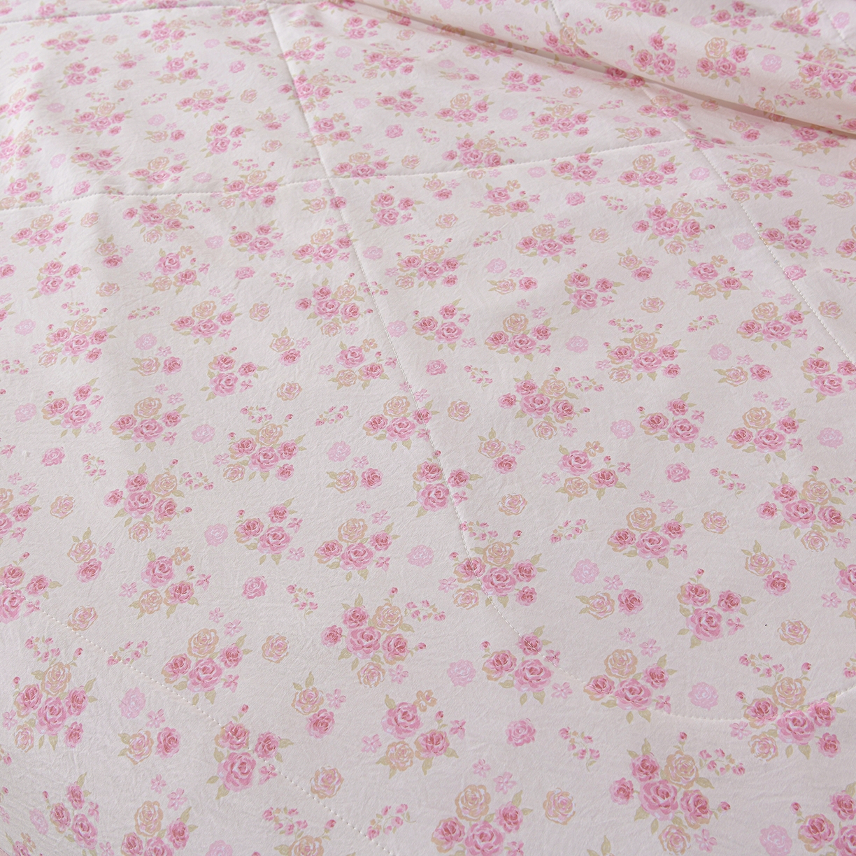 91家纺网 家纺一手货源 找家纺 金梦家居 2026新款水洗棉床盖被套四件套 粉黛佳人