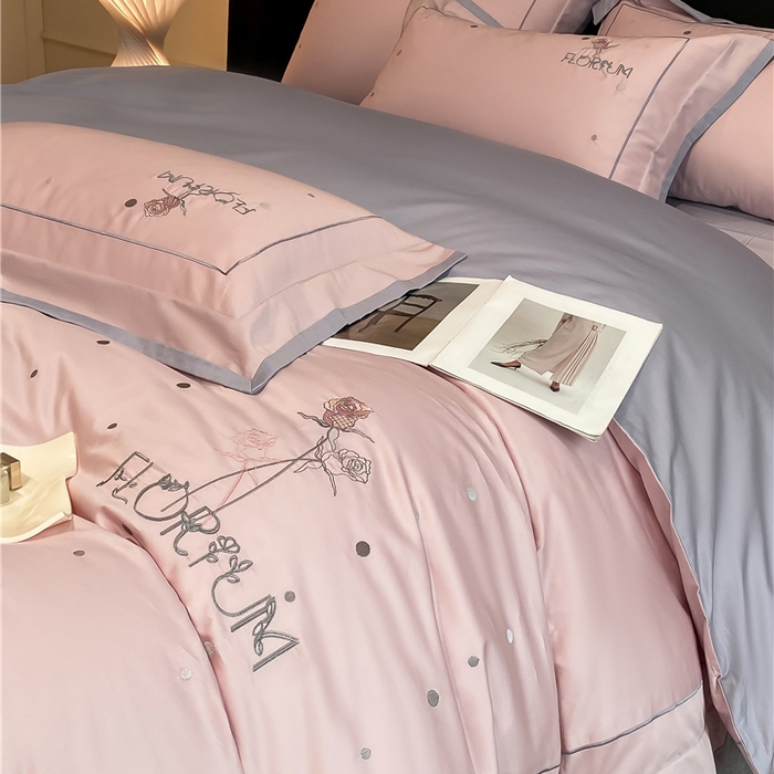 91家纺网 家纺一手货源 找家纺 （总）家居1号家纺 2026新款50双股新疆长绒棉四件套-玫瑰花园