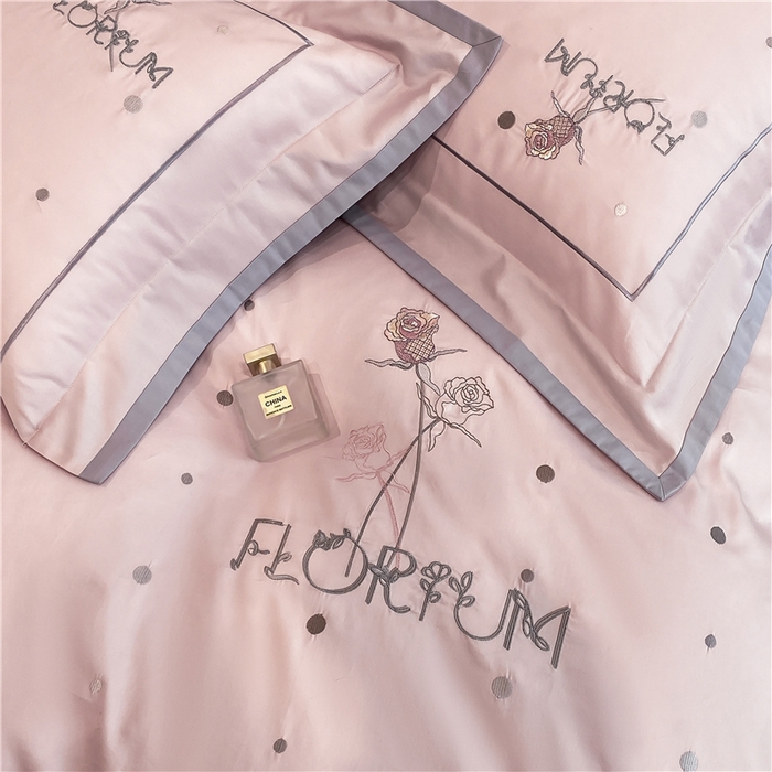 91家纺网 家纺一手货源 找家纺 家居1号家纺 2026新款50双股新疆长绒棉四件套-玫瑰花园 玫瑰花园-萝莉粉