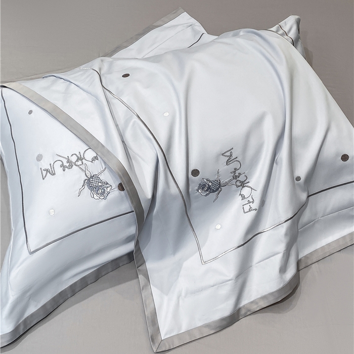 91家纺网 家纺一手货源 找家纺 家居1号家纺 2026新款50双股新疆长绒棉四件套-玫瑰花园 玫瑰花园-月光蓝