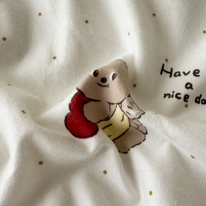 91家纺网 家纺一手货源 找家纺 盛凡家纺 2026新款小清新抗菌夏被夏凉被空调被被子被芯夏被四件套 熊趣心漾