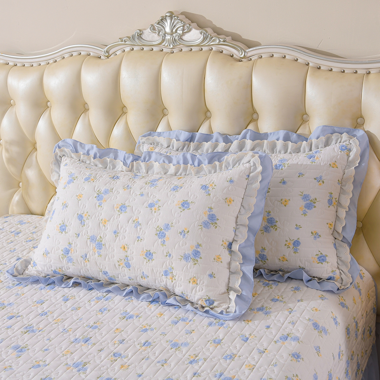 91家纺网 家纺一手货源 找家纺 金梦家居 2026新款水洗棉床盖被套四件套 花开盛夏