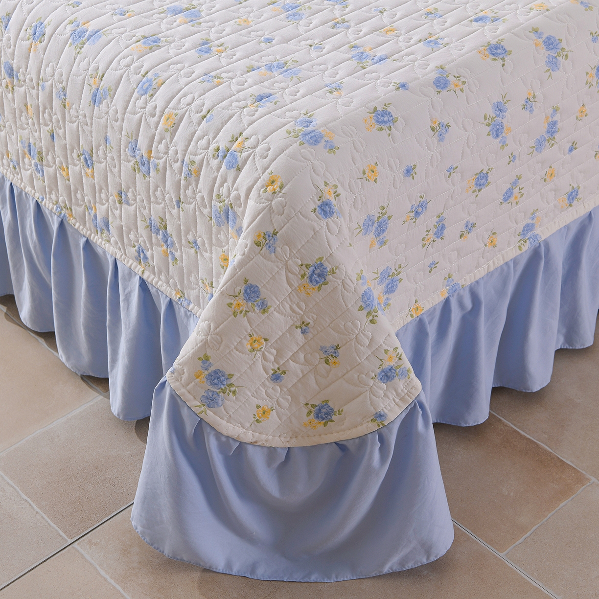 91家纺网 家纺一手货源 找家纺 金梦家居 2026新款水洗棉床盖被套四件套 花开盛夏