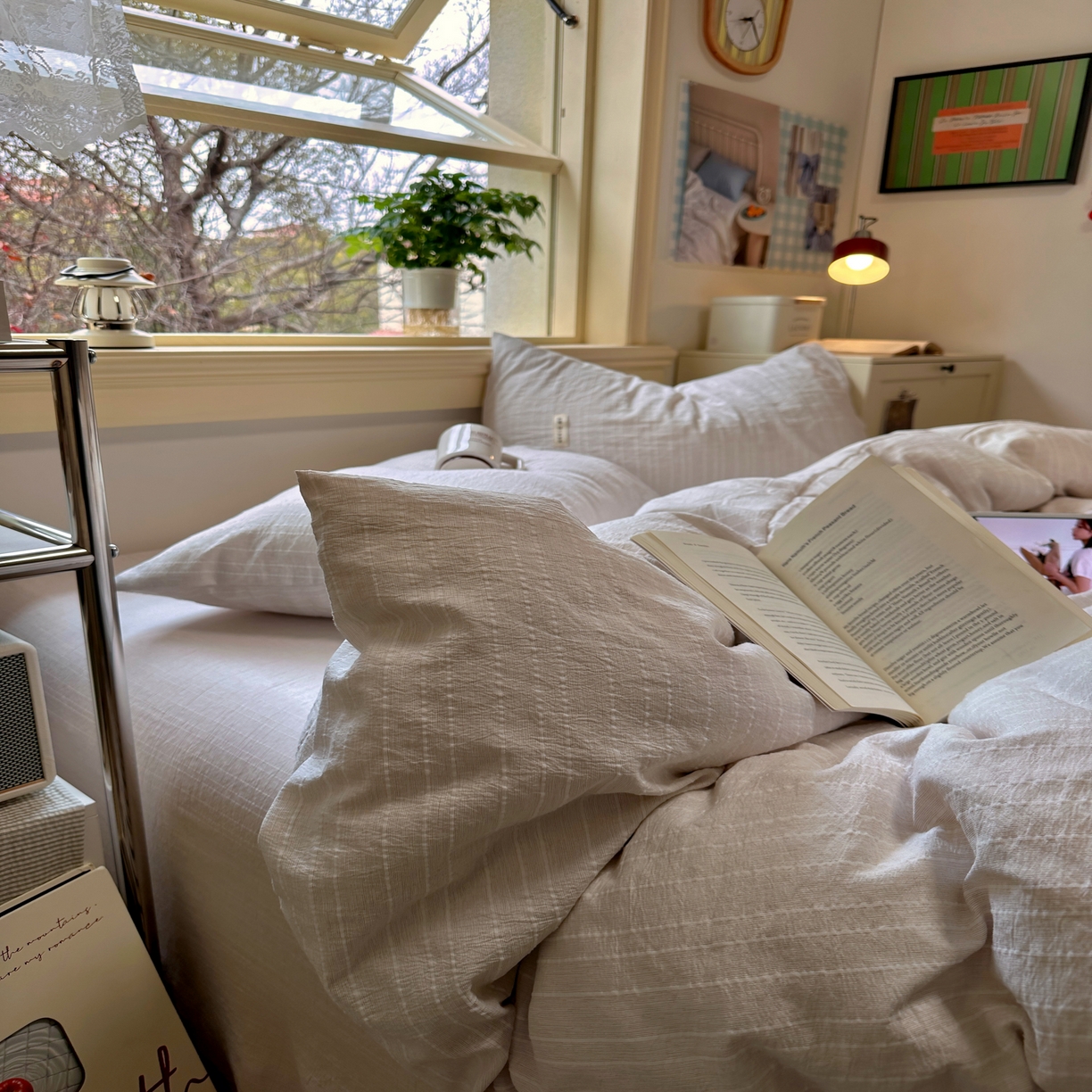 91家纺网 家纺一手货源 找家纺 优兰朵家纺 2026新款简约素色亚麻风纯色无印四件套 卡其-素然