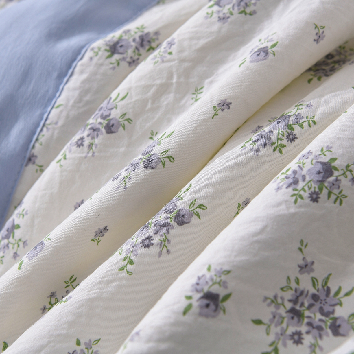 91家纺网 家纺一手货源 找家纺 金梦家居 2026新款水洗棉床盖被套四件套 陌上花语