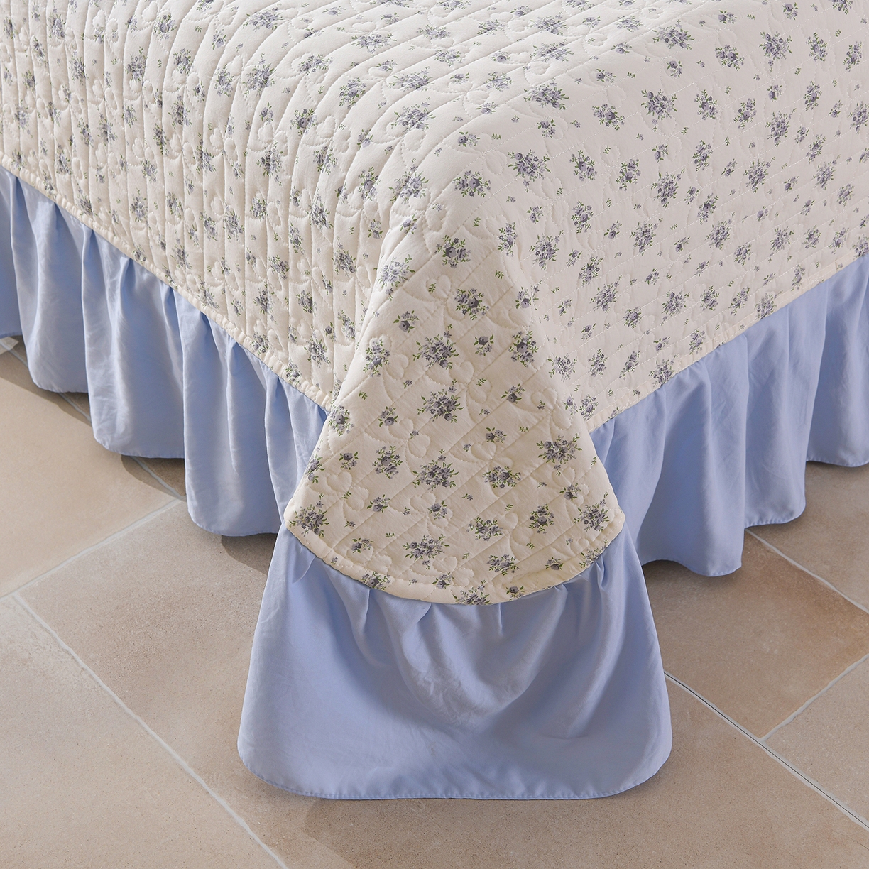 91家纺网 家纺一手货源 找家纺 金梦家居 2026新款水洗棉床盖被套四件套 陌上花语