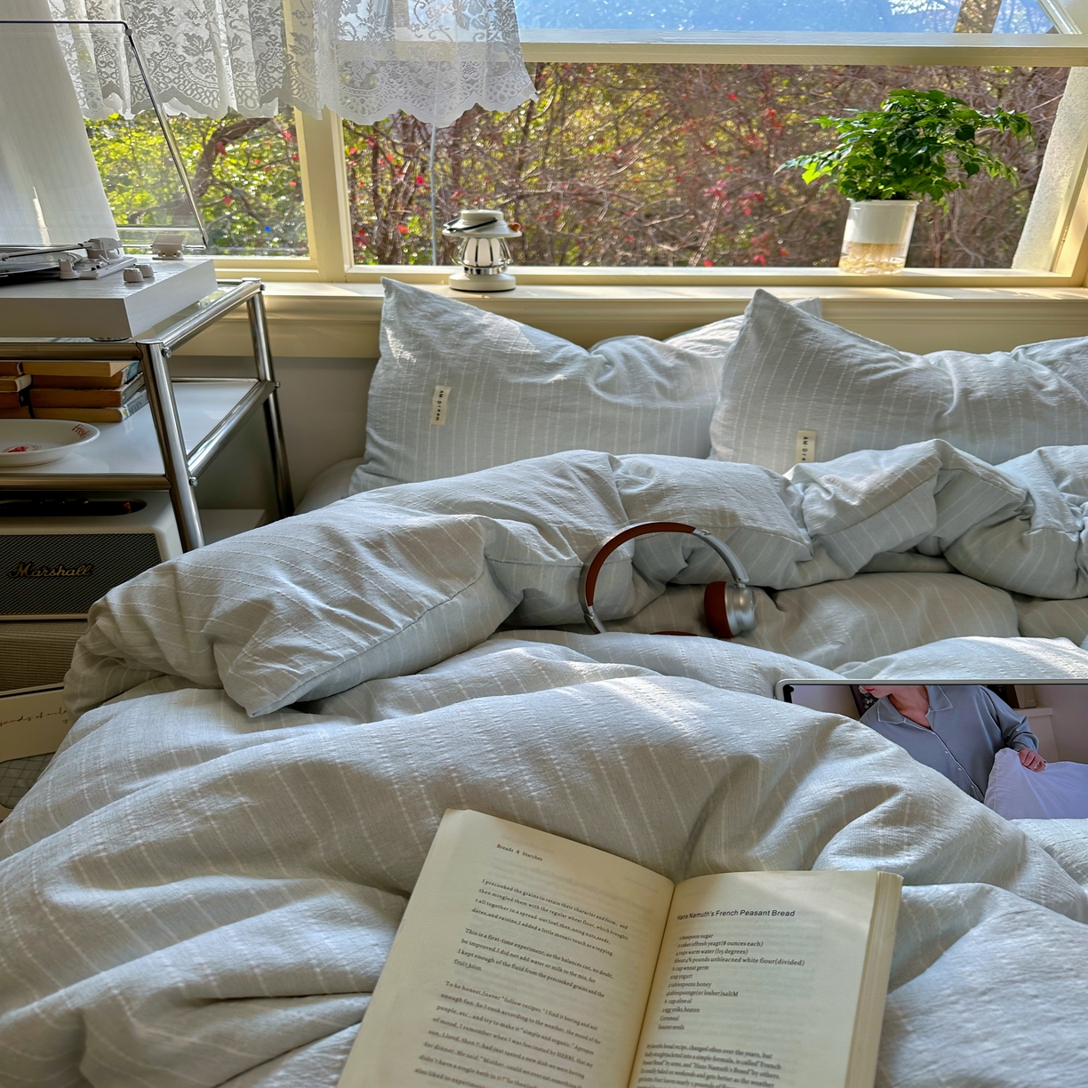 91家纺网 家纺一手货源 找家纺 优兰朵家纺 2026新款简约素色亚麻风纯色无印四件套 浅蓝灰-素然