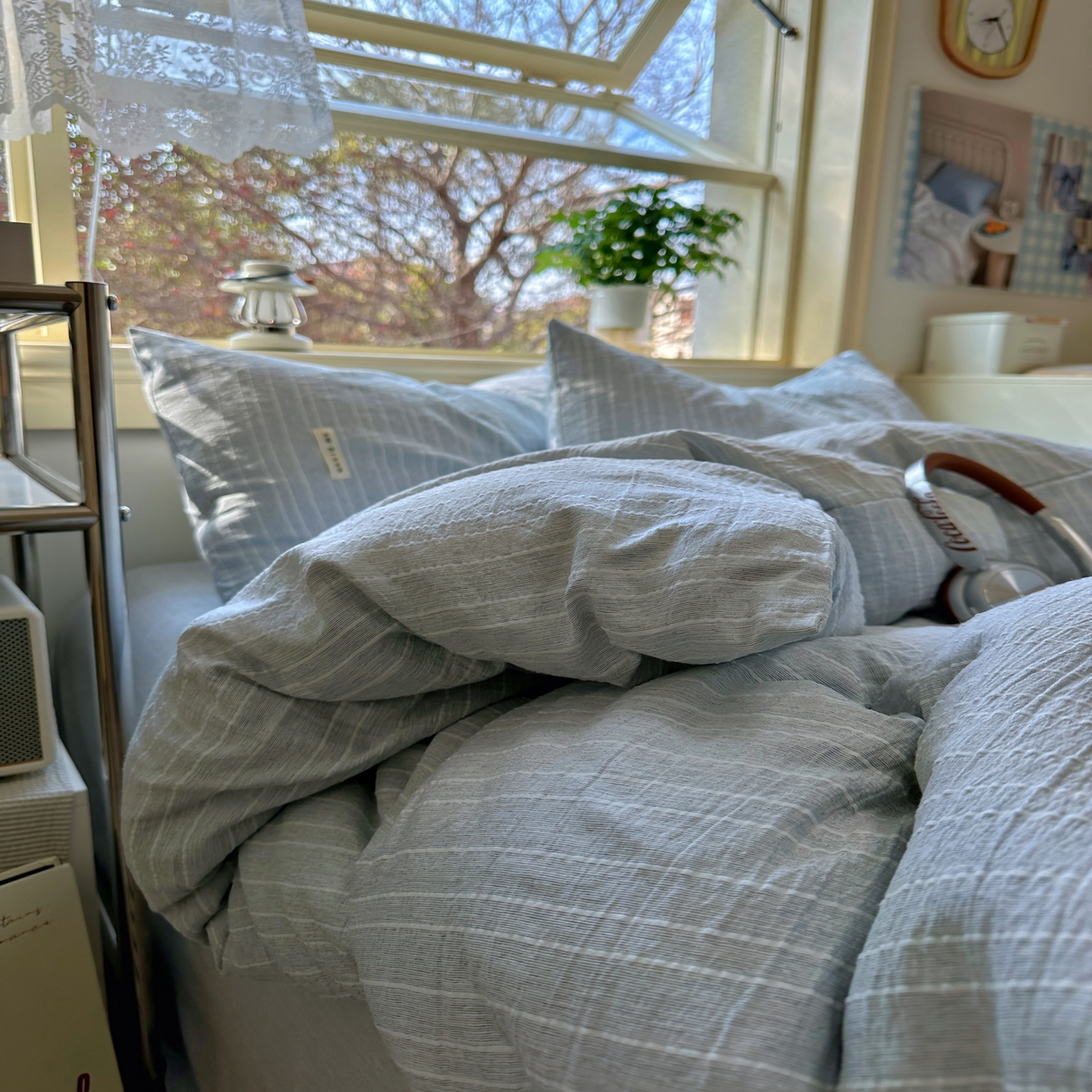 91家纺网 家纺一手货源 找家纺 优兰朵家纺 2026新款简约素色亚麻风纯色无印四件套 中兰-素然