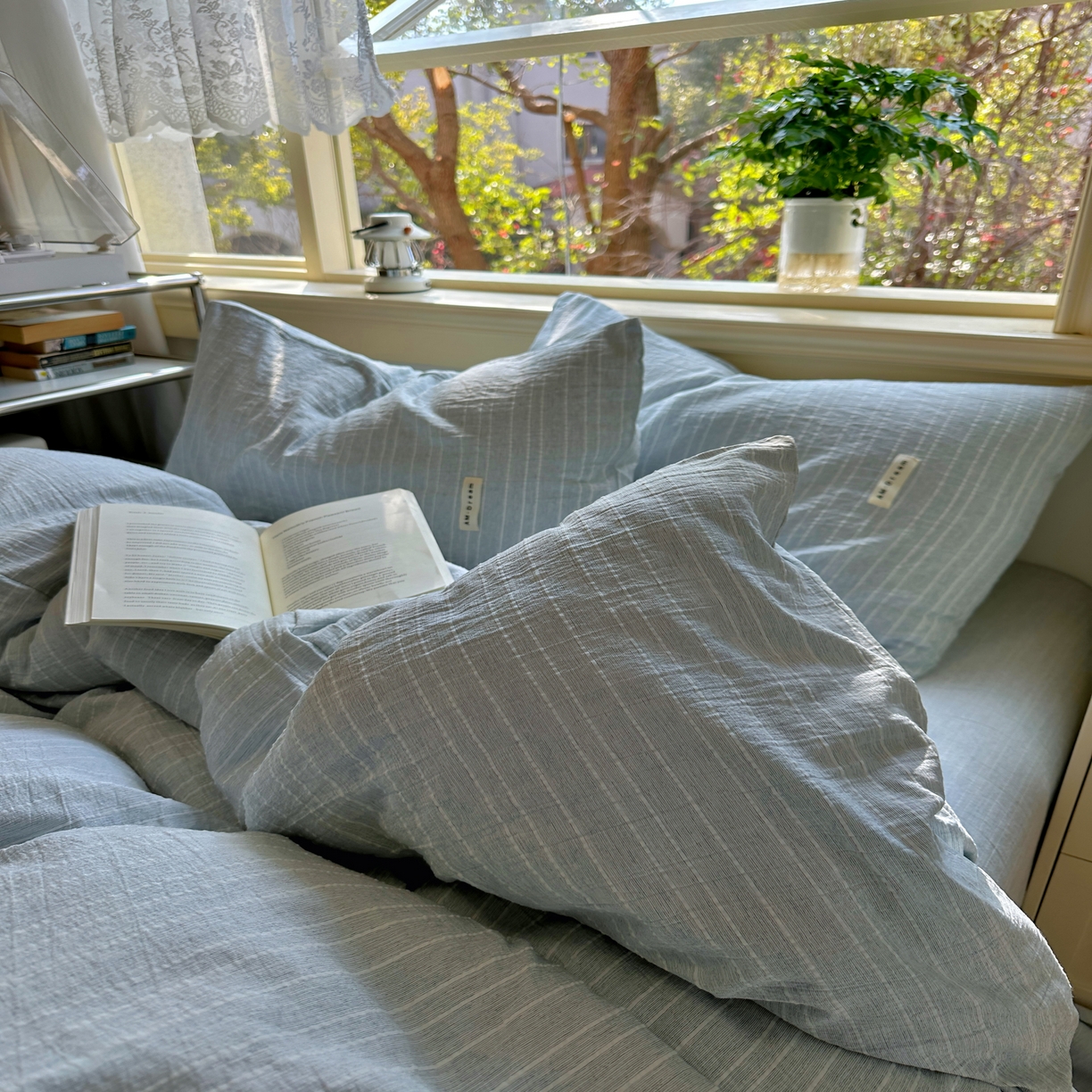 91家纺网 家纺一手货源 找家纺 优兰朵家纺 2026新款简约素色亚麻风纯色无印四件套 中兰-素然