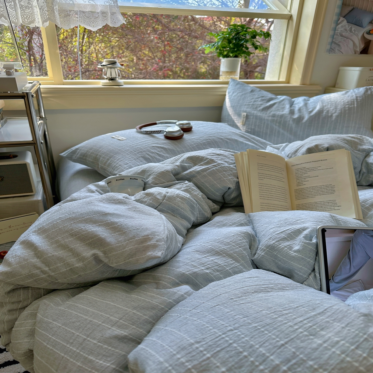 91家纺网 家纺一手货源 找家纺 优兰朵家纺 2026新款简约素色亚麻风纯色无印四件套 中兰-素然