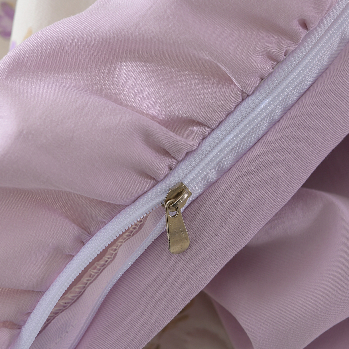 91家纺网 家纺一手货源 找家纺 金梦家居 2026新款水洗棉床盖被套四件套 紫韵花开