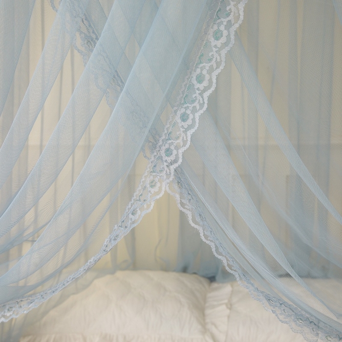 91家纺网 家纺一手货源 找家纺 （总）梦尔佳蚊帐 2026新款蕾丝刺绣花好月圆圆顶蚊帐