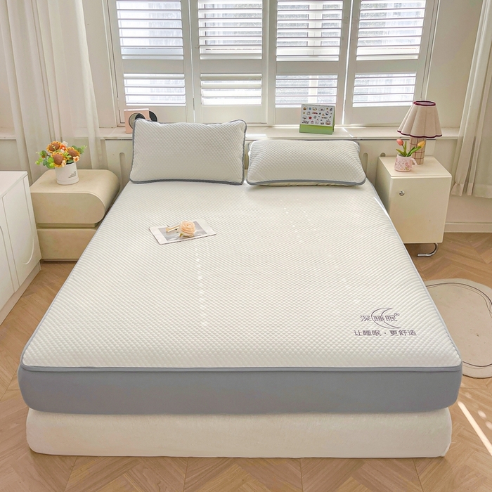 卡诗兰 2026新款A类凉感豆豆床笠款凉席 床笠-清涧白