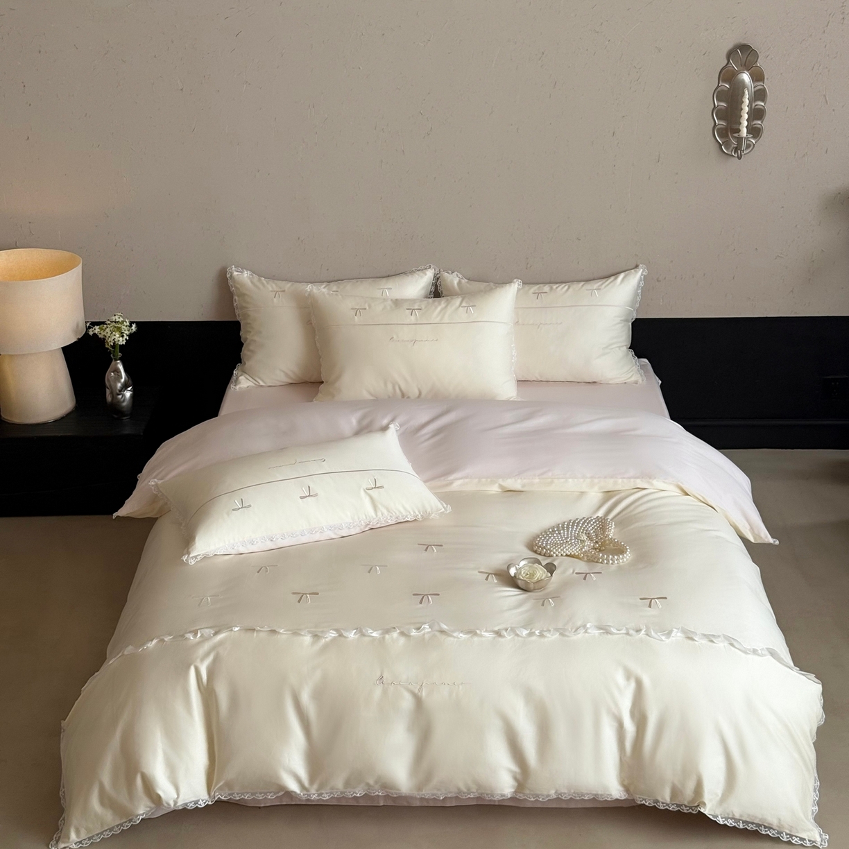 91家纺网 家纺一手货源 找家纺 （总）佳汐蓝家纺 2026春夏新款全棉纯棉刺绣四件套-半糖主义