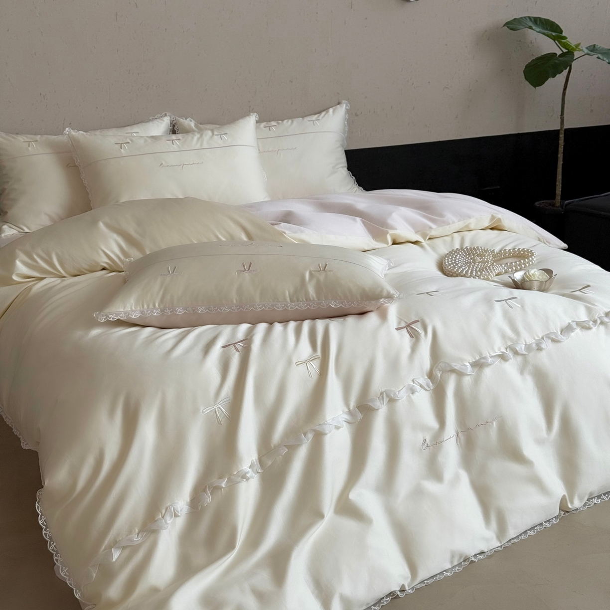 91家纺网 家纺一手货源 找家纺 （总）佳汐蓝家纺 2026春夏新款全棉纯棉刺绣四件套-半糖主义