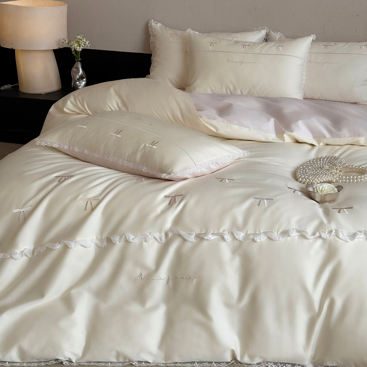 91家纺网 家纺一手货源 找家纺 （总）佳汐蓝家纺 2026春夏新款全棉纯棉刺绣四件套-半糖主义