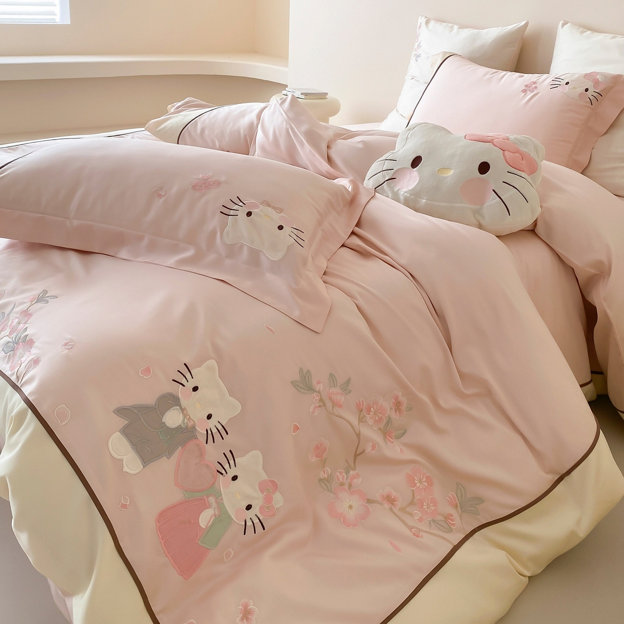 91家纺网 家纺一手货源 找家纺 （总）佳汐蓝家纺 2026春夏新款长绒棉纯棉刺绣四件套-蜜搭子