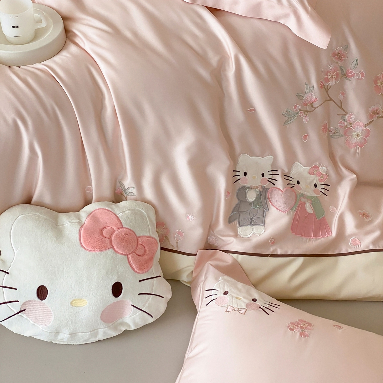 91家纺网 家纺一手货源 找家纺 （总）佳汐蓝家纺 2026春夏新款长绒棉纯棉刺绣四件套-蜜搭子