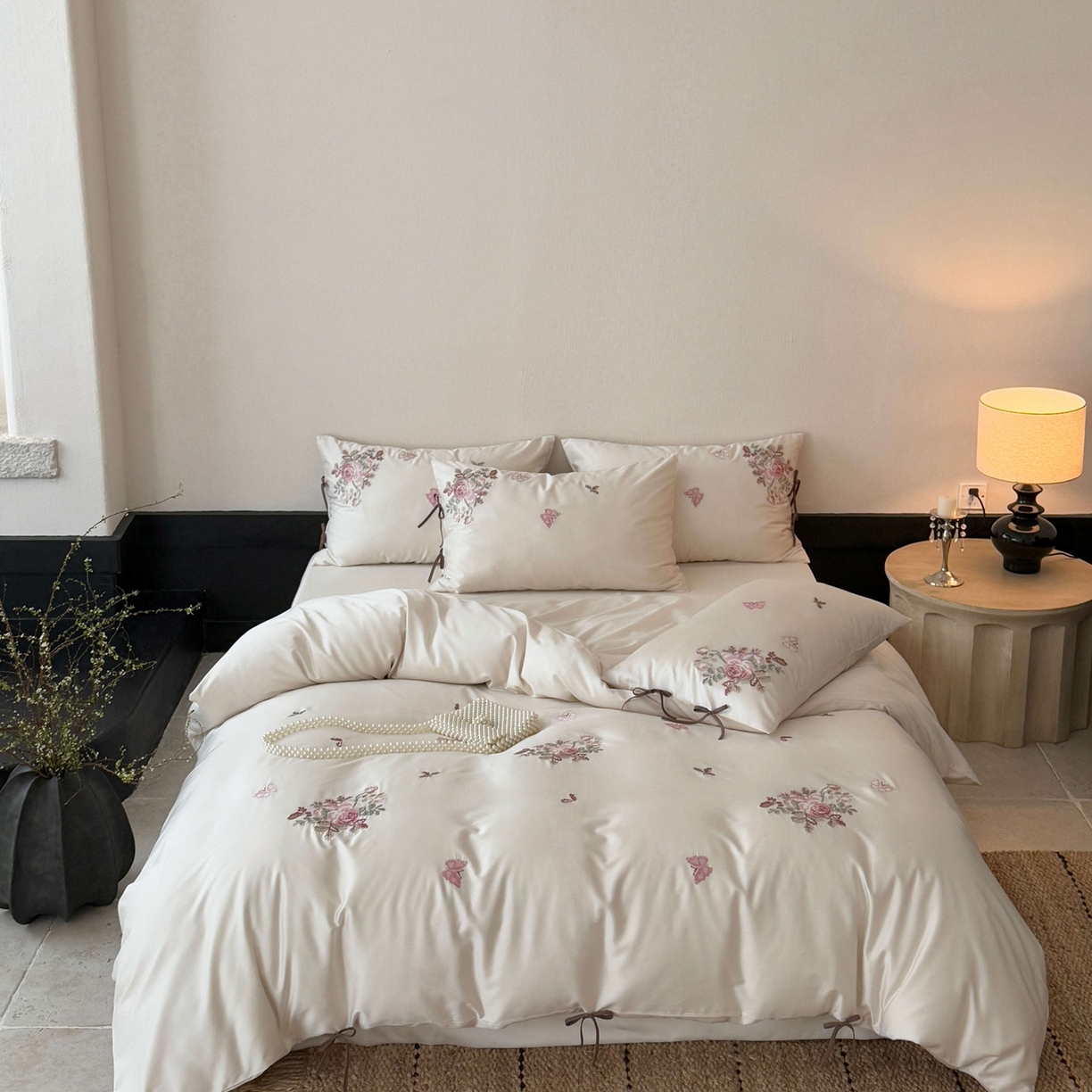 91家纺网 家纺一手货源 找家纺 （总）佳汐蓝家纺 2026春夏新款长绒棉纯棉刺绣四件套-时光织锦