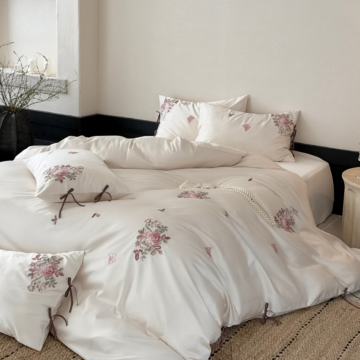 91家纺网 家纺一手货源 找家纺 （总）佳汐蓝家纺 2026春夏新款长绒棉纯棉刺绣四件套-时光织锦