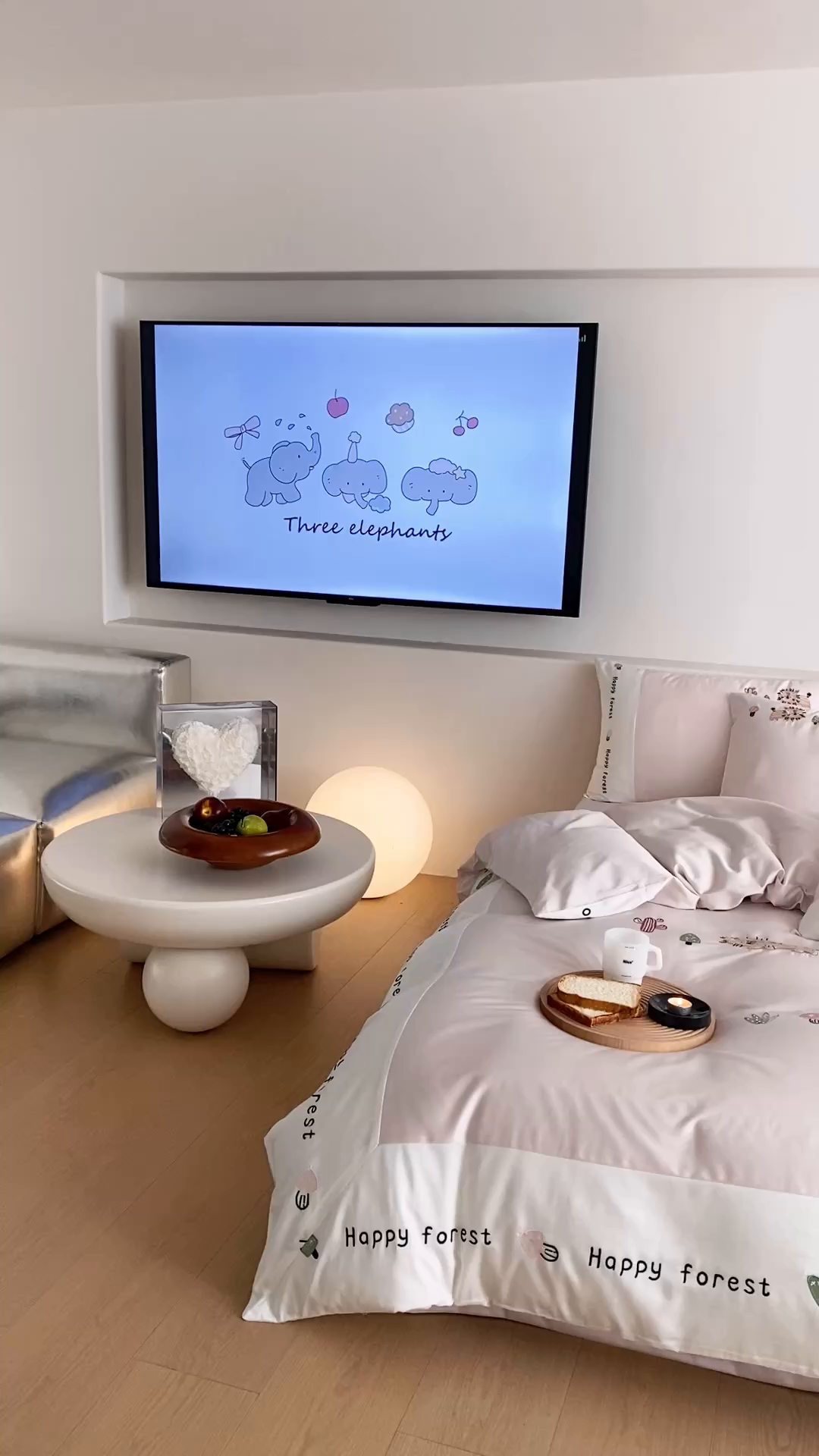 91家纺网 家纺一手货源 找家纺 佳汐蓝家纺 2026春夏新款长绒棉纯棉贴布刺绣四件套-暖暖森林屋 暖暖森林屋-粉